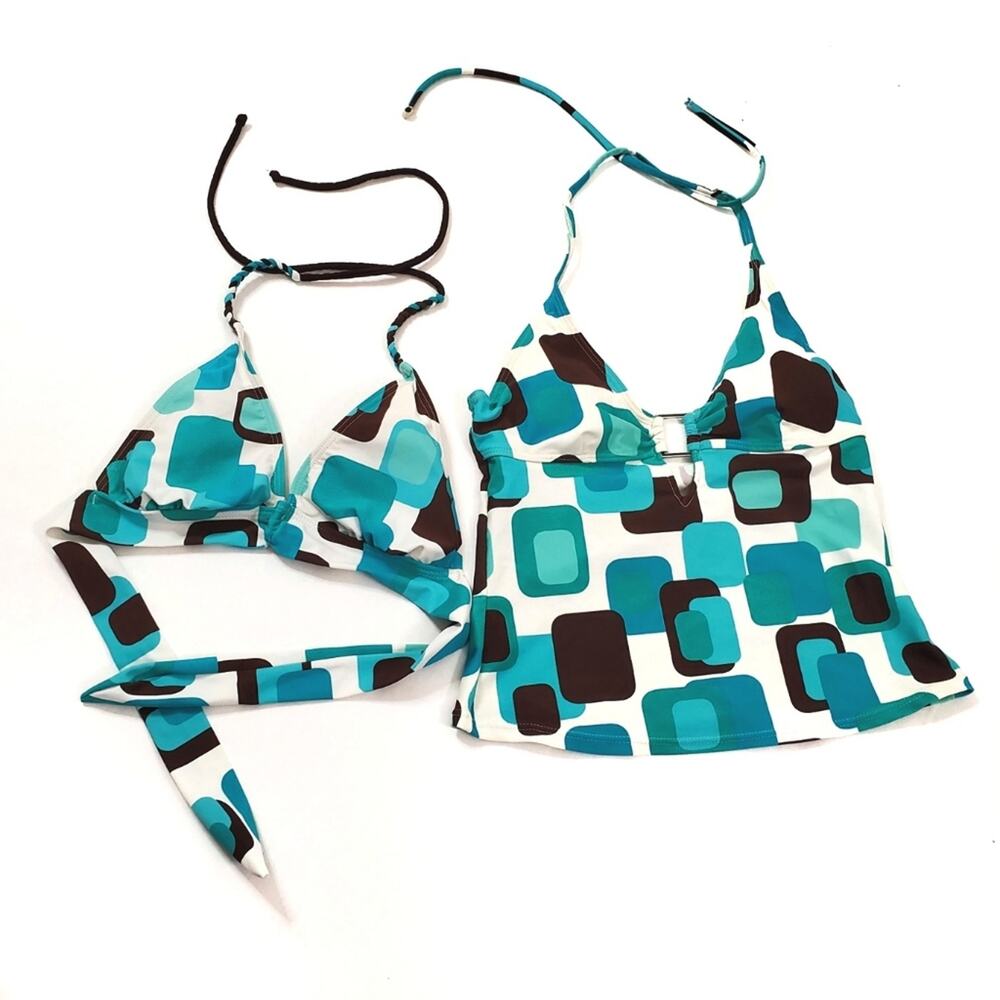 Ocean Dream | Bundle of 2 Tops! Geometric Print Bikini Tops
